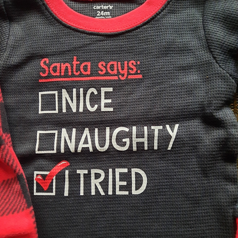 24 month Christmas 2 pc toddler baby pajamas - Picture 2 of 4